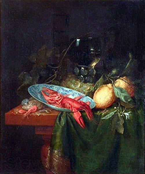 Pieter de Ring Stilleben mit Romer, Krebsen und Zitronen France oil painting art